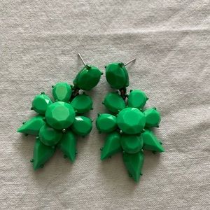 Jcrew Earrings - green resin - excellent condition!